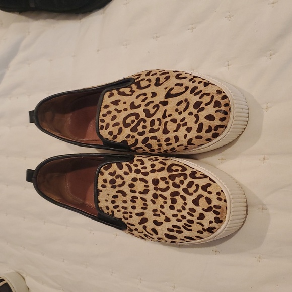 Leopard Print Halogen Habaylee Calf Hair Platform Slip On Sneaker 8 1/2 - Picture 1 of 7